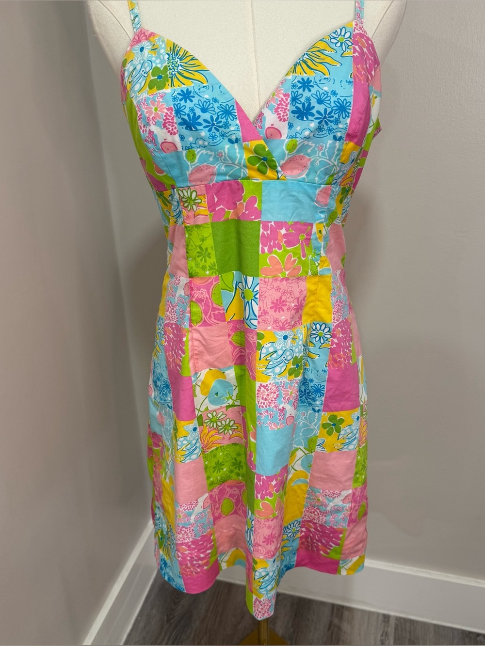 Lilly‎ Pulitzer Vintage White Tag Patch Dress Size 8 - Picture 1 of 5